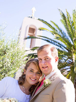  My husband and I on our wedding day